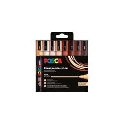UNI Dekormarker készlet, 1,8-2,5 mm, UNI "Posca PC-5M", 8 különböző portré szín