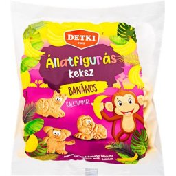 DETKI Banános keksz, gyerekeknek, 160 g, DETKI, állatfigurás