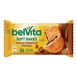 BELVITA Keksz, 50 g, BELVITA "Jó reggelt! Softy" mogyorós ízű kakaós töltelékkel