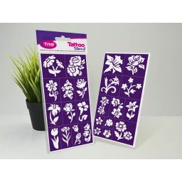 Sablonok, Flowers, virágok sablon szett, min. 20 minta