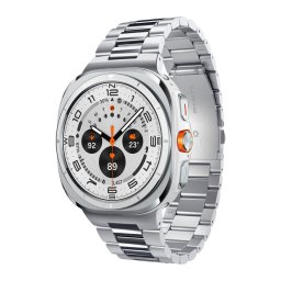 Spigen Modern Fit Samsung Galaxy Watch Ultra 2024 / 2025 / 2026 47mm szíj, rozsdamentes acél, ezüst
