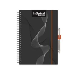 DAYLINER Naptár, tervező, A5, heti, DAYLINER, "InSpiral", fekete-narancs