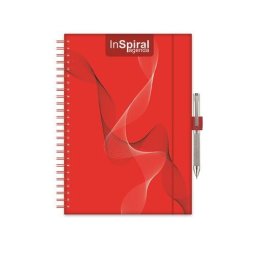 DAYLINER Naptár, tervező, A5, heti, DAYLINER, "InSpiral", piros-piros