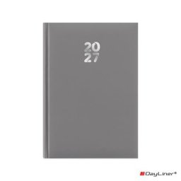 DAYLINER Naptár, tervező, A5, heti, DAYLINER, "Pannon", szürke