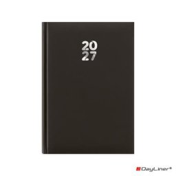 DAYLINER Naptár, tervező, A5, napi, DAYLINER, "Pannon", fekete