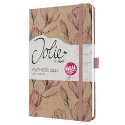 SIGEL Naptár, A5, heti, 2027, kemény borító, SIGEL "Jolie", Magnolia Dreams