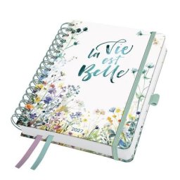 SIGEL Naptár, spirál, A5, heti, 2027, kemény borító, SIGEL "Jolie", Summer Tangle