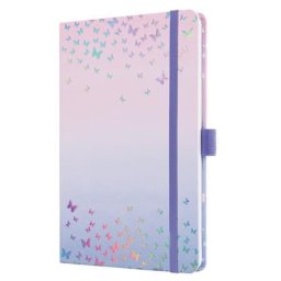 SIGEL Naptár, A5, heti, 2027, kemény borító, SIGEL "Jolie", Butterfly Confetti Candy