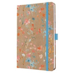 SIGEL Naptár, A5, heti, 2027, kemény borító, SIGEL "Jolie", Blue Floral Serenity