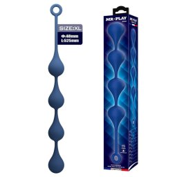 Mr Play anl gyngyk puha szilikon, fokozatos stimulci XL 52,5 cm kk vzll