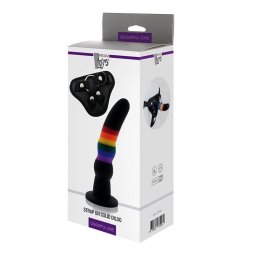Sznes Strap-on Dild Szilikon 17 cm Pride Fekete