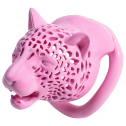 Leopard Cage Pniszgyr integrlt zrral 7 x 3,3 cm rzsaszn