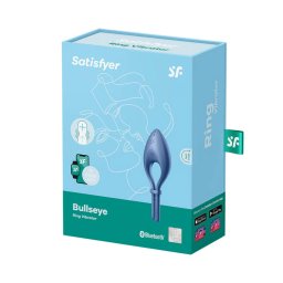 Satisfyer Bullseye Connect vibráló péniszgyűrű - kék, 12 program