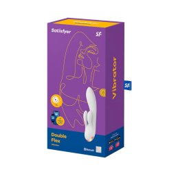 Satisfyer Double Flex Connect G-pont-vibrátor - fehér, 20cm