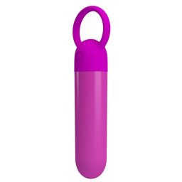 Mini vibrátor 10 rezgésmód USB töltés rózsaszín 6x1,8 cm szilikon