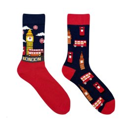 London felemás vidám zokni