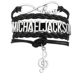 Ötsoros bőr Michael Jackson karkötő