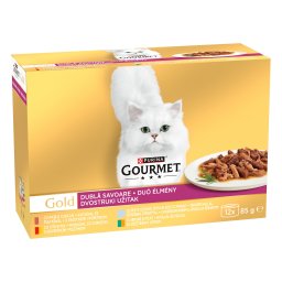 Purina Gourmet Gold alutasakos macskaeledel duó élmény (12x85 g)