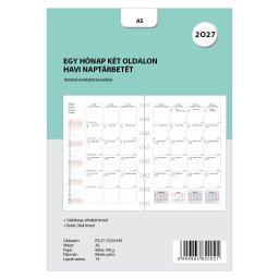 Filofax Notebookhoz Naptárbetét Havi HU A5 Fehér 2027