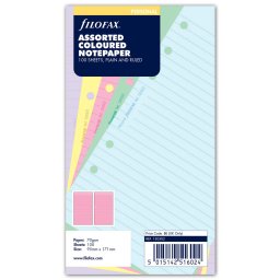Filofax Jegyzetlapok Vonalas és üres AST Personal Vegyes színű
