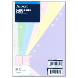 Filofax Jegyzetlapok Vonalas A5 Pasztel vegyes