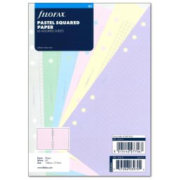Filofax Jegyzetlapok Négyzethálós A5 Pasztel vegyes
