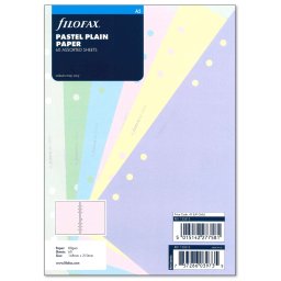Filofax Jegyzetlapok Üres A5 Pasztel vegyes