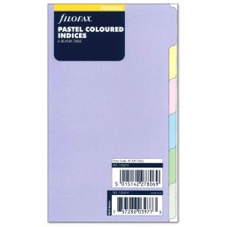 Filofax Elválasztó lapok Bianco 6 regiszter Personal Pasztel