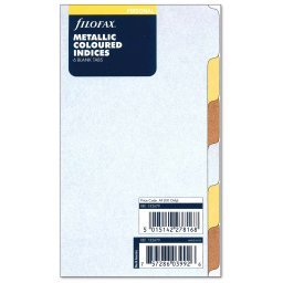 Filofax Elválasztó lapok Bianco 6 regiszter Personal Metallic