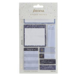 Filofax Öntapadó színes jelölő címke és jegyzet Multifit (Personal, A5, A4) Indigo