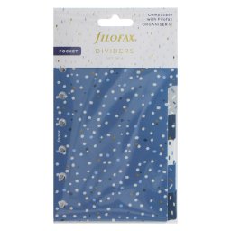 Filofax Elválasztó lapok Bianco 6 regiszter Pocket Indigo