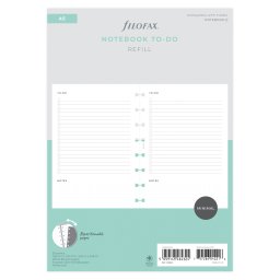 Filofax Notebook Lifestyle tervező Tennivalók lista A5 Minimal fehér