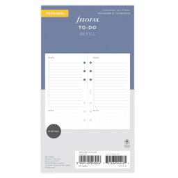 Filofax Lifestyle tervező Tennivalók lista Personal Minimal fehér