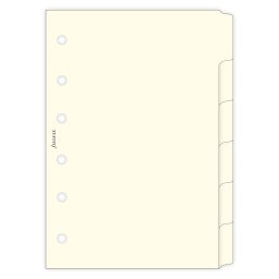 Filofax Elválasztó lapok Bianco 6 regiszter Pocket Krém