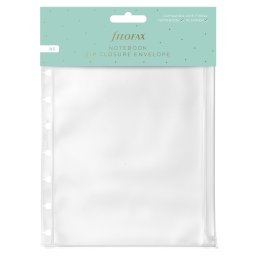 Filofax Notebook Boríték Zipzáras A5 Átlátszó