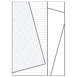 Filofax Clipbook Jegyzetlap vonalas, négyzethálós, üres vegyes csomag A4