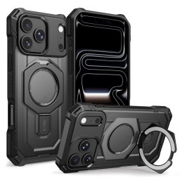 Tech-Protect MagForce Apple iPhone 18 Pro / 17 Pro tok kitámasztóval, megerősített védelemmel, MagSafe, Matte Black, fekete