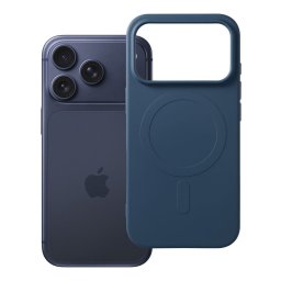 Silicone Mag Apple iPhone 18 Pro / 17 Pro szilikon hátlap tok, MagSafe, sötétkék