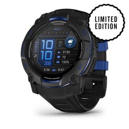 Garmin 010-03020-03 Instinct 3 – 50 mm, AMOLED, fekete, kék/Fekete szilikon szíjjal (Limited edition)