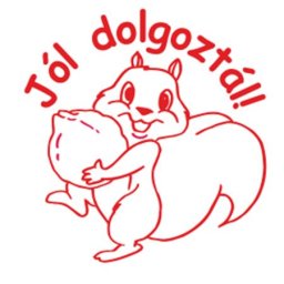 COLOP Bélyegző, motivációs, Jól dolgoztál!, COLOP "N43-kék", piros