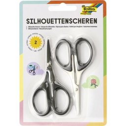 FOLIA Olló, sziluett papírvágó, 10,5 cm, FOLIA, 2 db