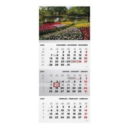 TOPTIMER Naptár, speditőr, három hónapos, egy tömbös, TOPTIMER, "Kert"