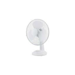 Asztali ventilátor 30 cm átmérővel, 3 fokozat, oszcilláló, fehér színben