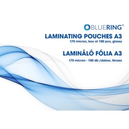 Lamináló fólia A3, 175 micron 100 db/doboz, Bluering(R)
