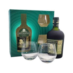 Diplomatico Exclusiva rum 2 db Old Fashioned pohárral 0,7L 40% DRS DD - KIÁRUSÍTÁS