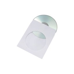 Boríték TCD öntapadó körablakos cd papírtok 125x125mm 1000 db Bluering(R) fehér
