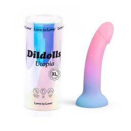 Dildolls Dild Zakrzywtott, Szilikon, Tapadkorongos XL, Tbbszn