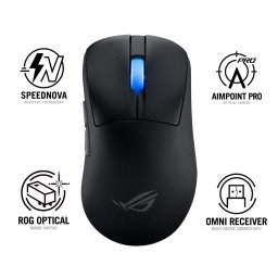 ASUS egér ROG Keris II Ace, vezeték nélküli játék egér, fekete