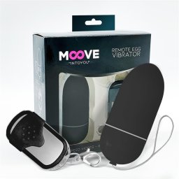 Moove - vibrációs tojás, távirányítóval (L méret, fekete)