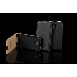 Nokia Asha 206 fekete szilikon keretes vékony flip tok